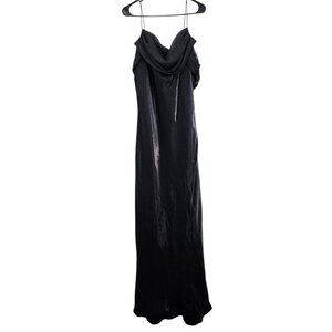 Eureka Vintage Women's Cowl Neck Evening Iridescent Y2K Maxi Dress - 3XL